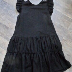 Pomander Place Corrine Black Flutter Sleeve Mini Dress Sz Med